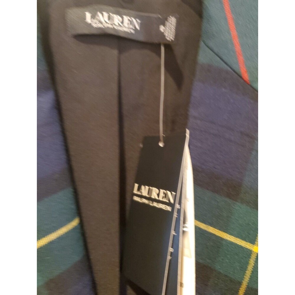 Lauren Ralph Lauren Navy Green Plaid Blazer with Gold Monogram - Picture 8 of 15